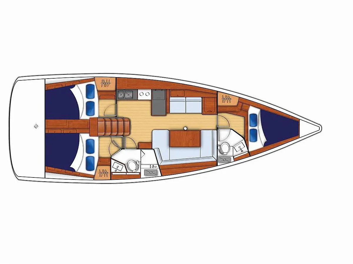 Oceanis 40.1 (2024) in Caribbean deck plan