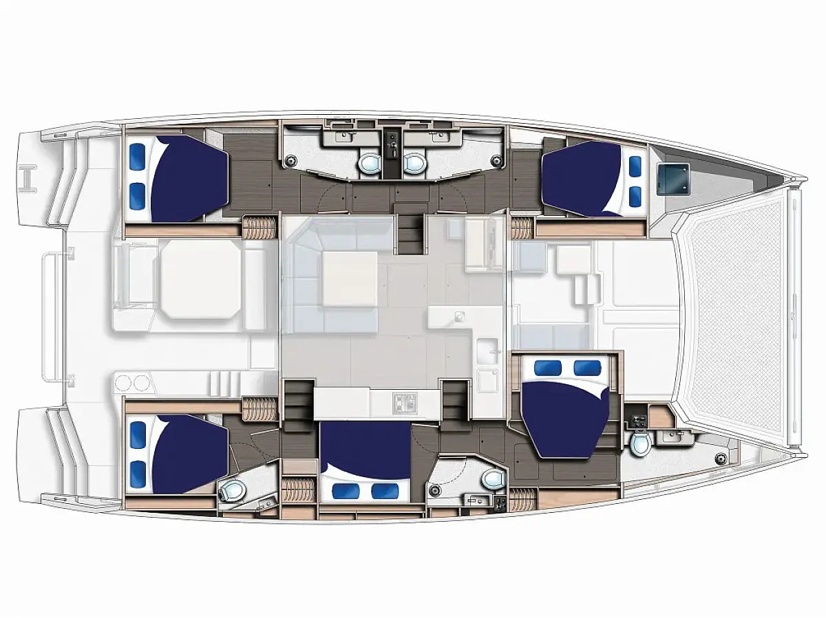 Leopard 50 (2023) in Caribbean deck plan