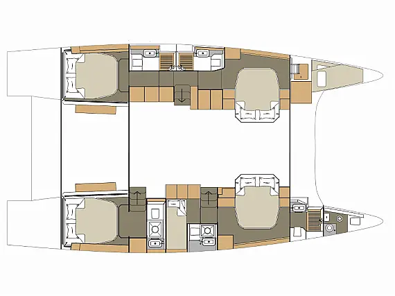 Dufour 48 Catamaran - Layout image