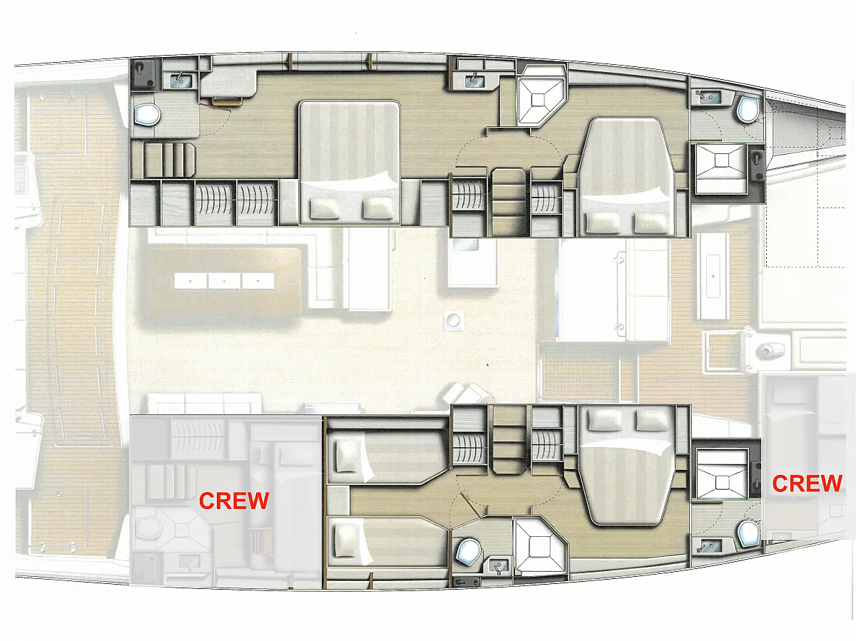Bali 5.4 (2024) in Mallorca deck plan