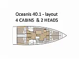 Oceanis 40.1 - 4D cab - [Layout image]