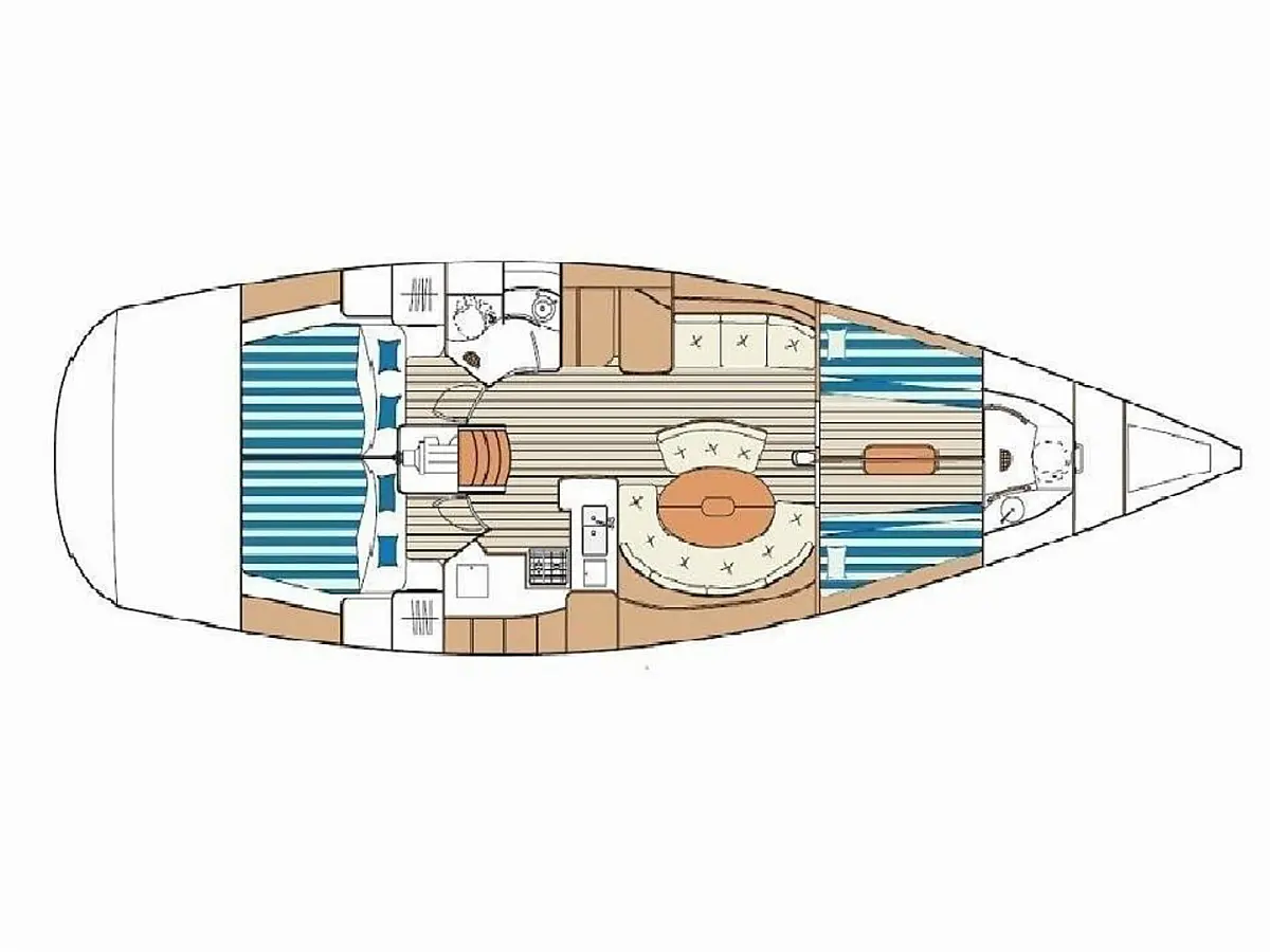 First 47.7 (2004) in Norway deck plan