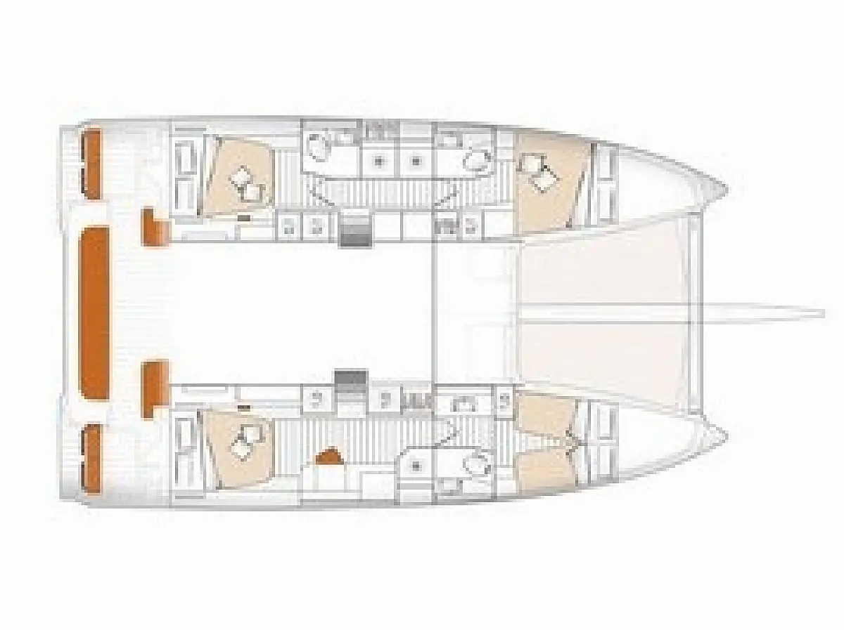 Excess 14 (2024) in French Polynesia deck plan