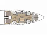 Sunsail 46.4 - Layout image