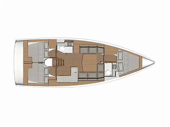 Dufour 390 - Layout image