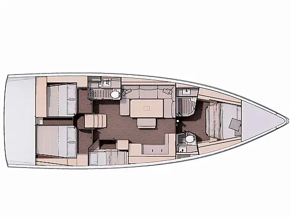 Dufour 470 - Layout image