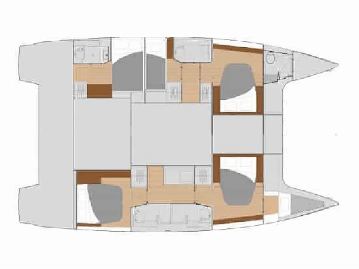 Saona 47 (2018) in Mallorca deck plan