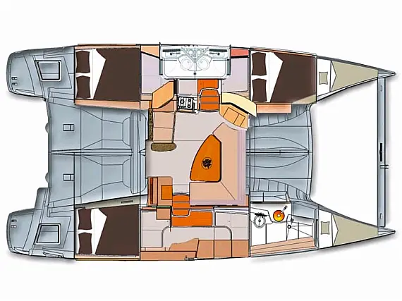 Nautitech 46 Fly - Immagine di layout