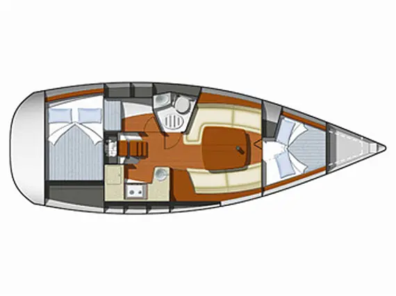 Sun Odyssey 32i - Layout image