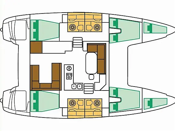 Lagoon 400 S2 - Layout image