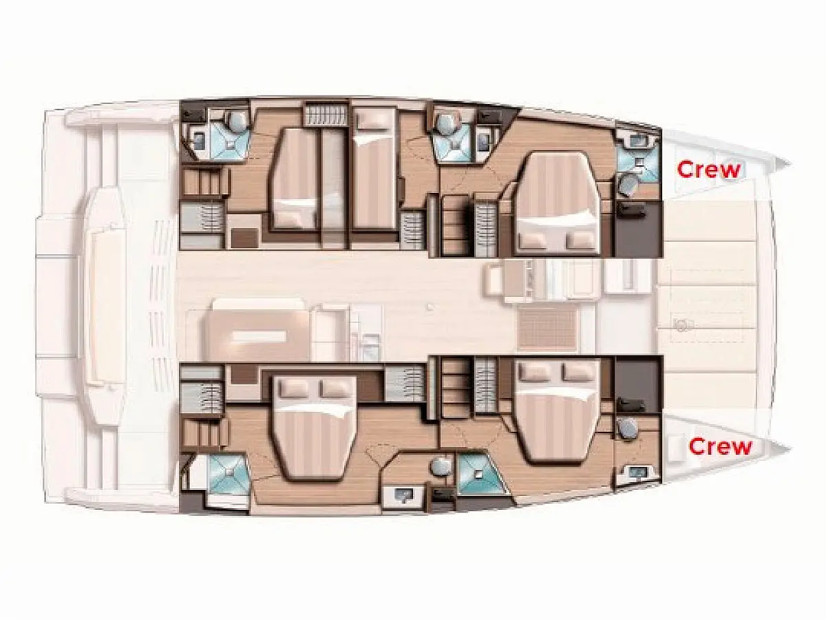 Bali 4.8 (2024) in Mallorca deck plan
