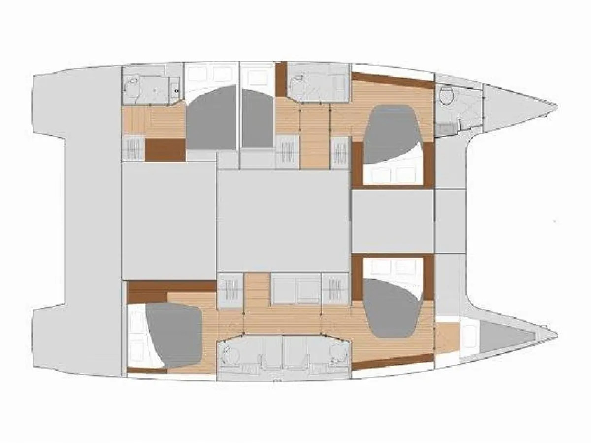 Saona 47 (2020) in BVI deck plan