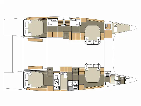 Dufour 48 Catamaran - Layout image