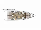 Oceanis 51.1 First Line - Layout image