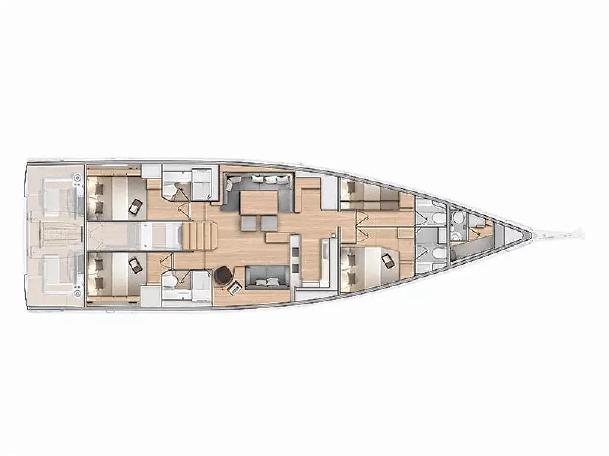 Oceanis 60 (2025) in Croatia deck plan