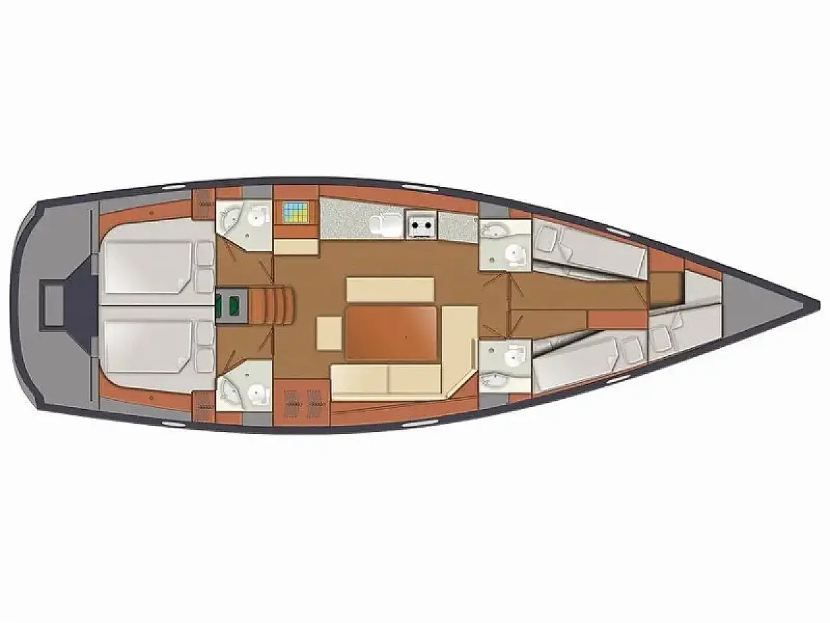 Delphia 47 (2012) in Norway deck plan