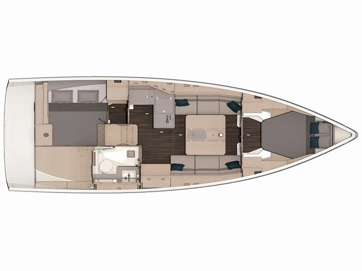 Dufour 37 (2025) in Turkey deck plan