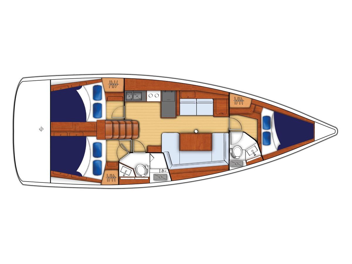 Moorings 42.3 (2024) in BVI deck plan