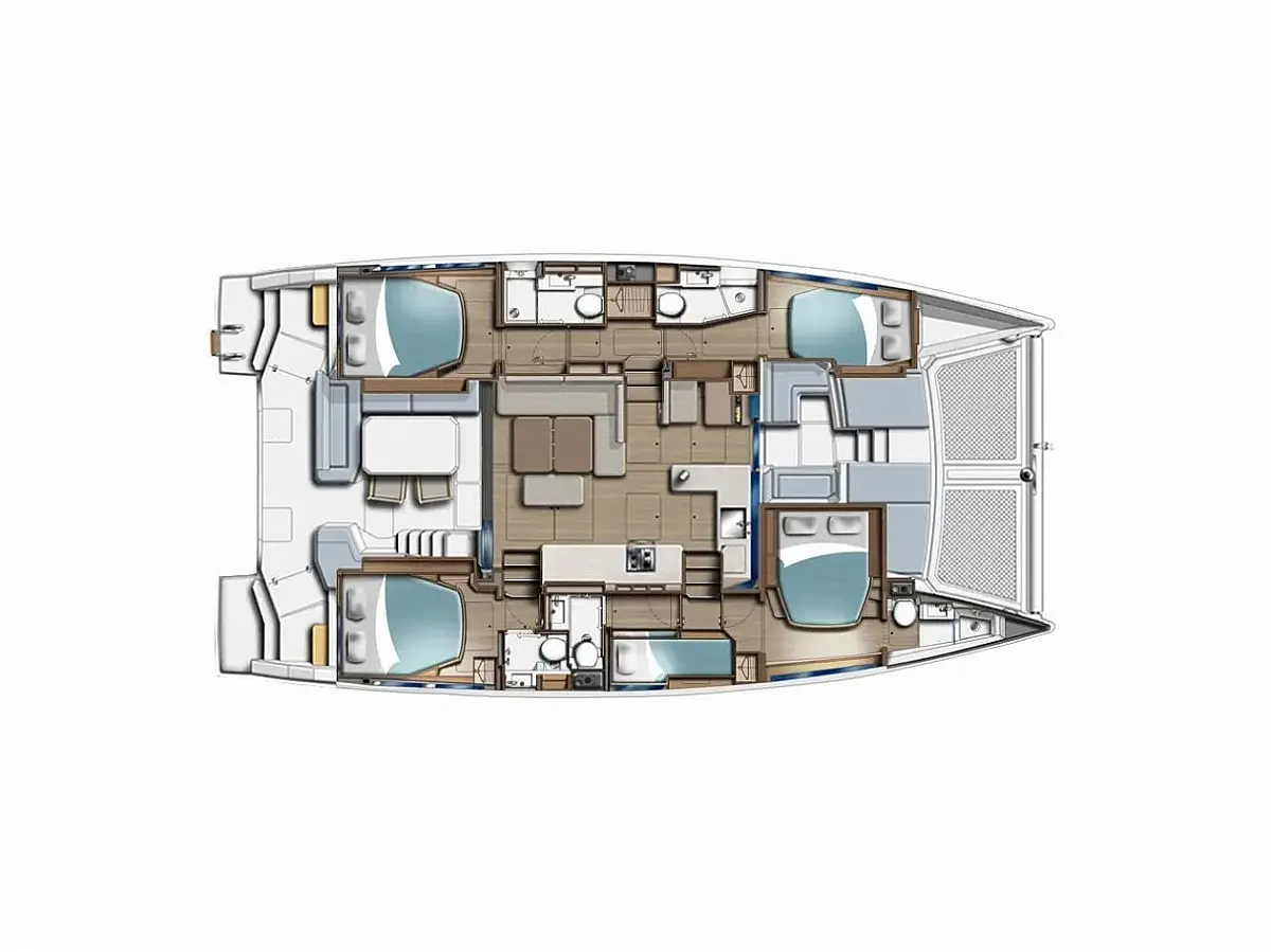 Leopard 46 (2025) in Croatia deck plan
