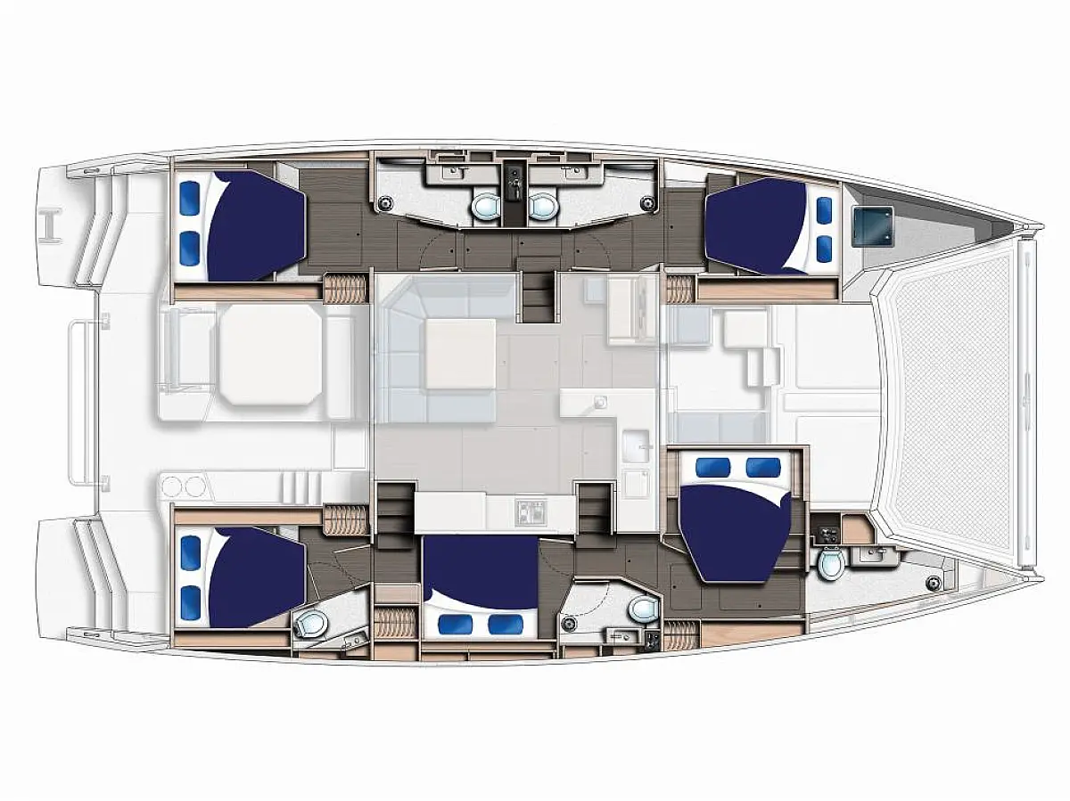 Leopard 50 (2024) in French Polynesia deck plan