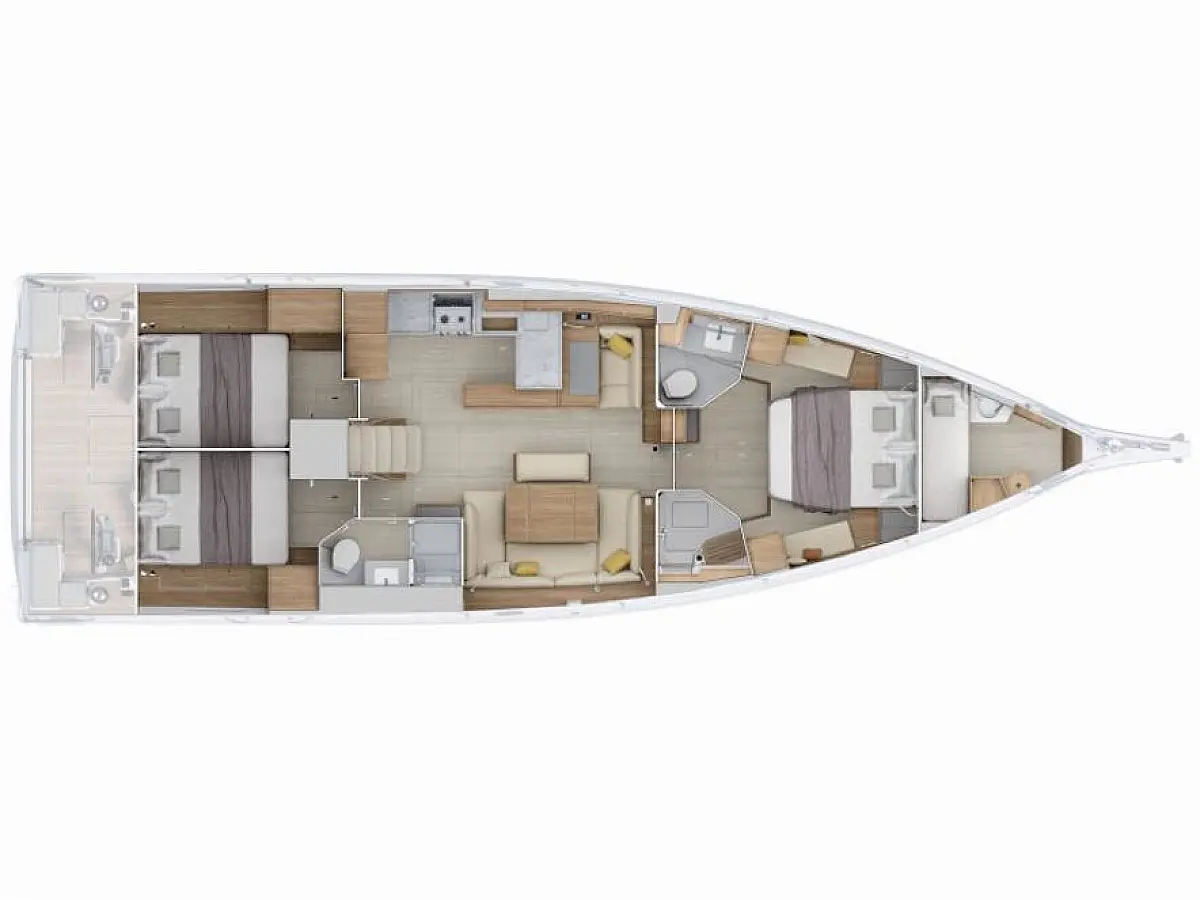 Oceanis 52 (2026) in Croatia deck plan