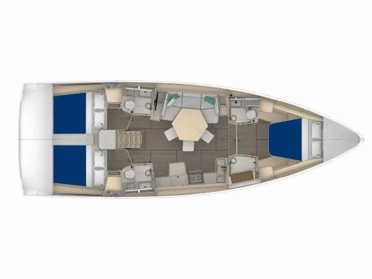 Dufour 44 (2025) in BVI deck plan