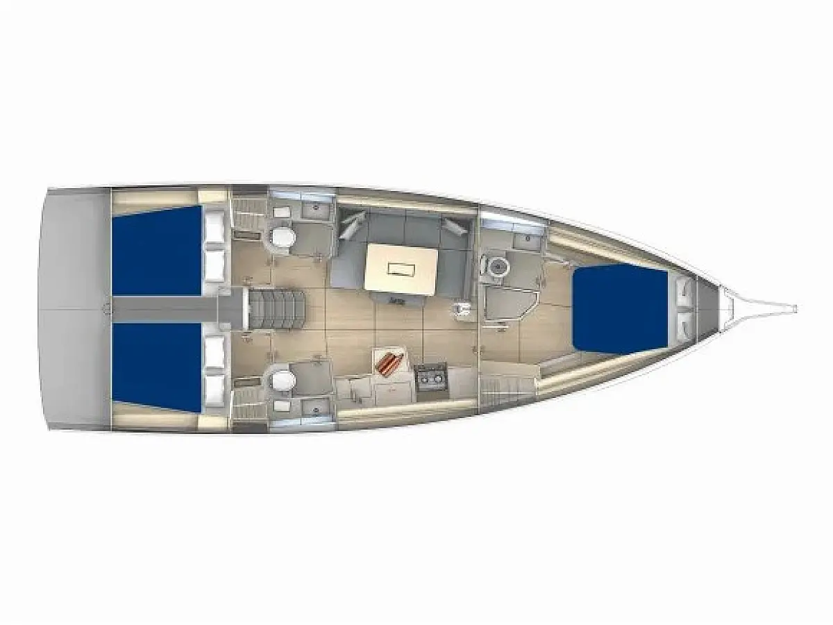 Dufour 41 (2025) in Croatia deck plan