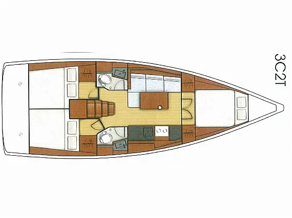 Oceanis 38.1 - Layout image