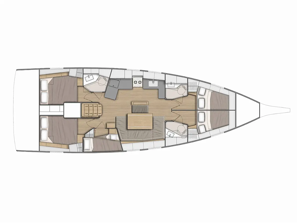 Oceanis 46.1 (2023) in Ibiza deck plan