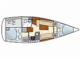 Hanse 325 (2 cab.) - Layout image