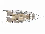 Oceanis 46.1 (5 cab.) - Layout image