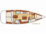 Oceanis 43 (4 cab.) - Layout image