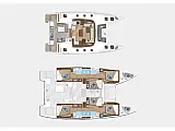 Lagoon 50 (6 cab.) - Layout image