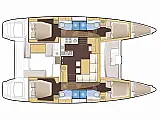 Lagoon 450 F (4 cab.) - Layout image