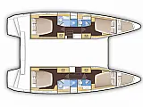 Lagoon 42 (6 cab.) - Layout image