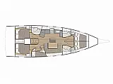 Oceanis 46.1 (5 cab) - Layout image
