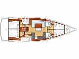 Oceanis 48 (5 cab.)  - Layout image