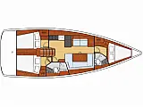Oceanis 41 (3 cab.) - Layout image