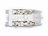 Lagoon SEVENTY 7 - 4 double cabins - Layout image