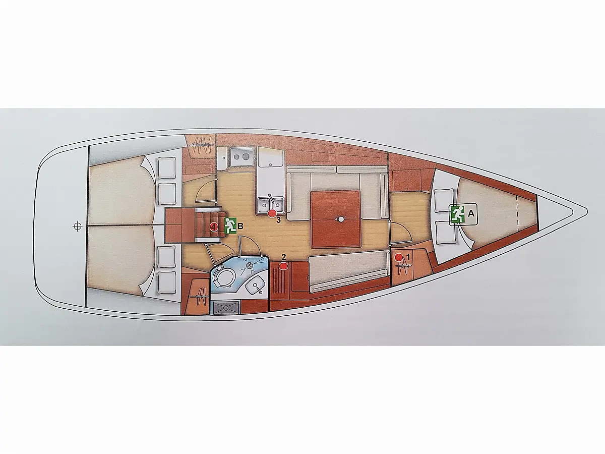Oceanis 37 (2009) in Norway deck plan