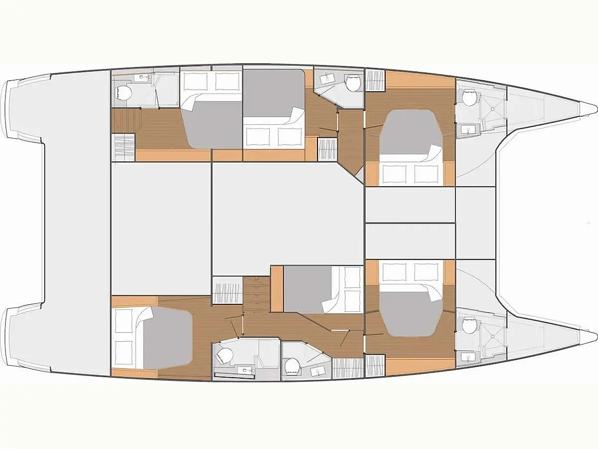 Saba 50 (2014) in French Polynesia deck plan