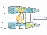 Lagoon 42 Owner version - Layout image