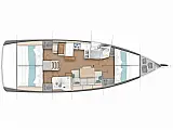 Sun Odyssey 440 (4 cab) - Layout image