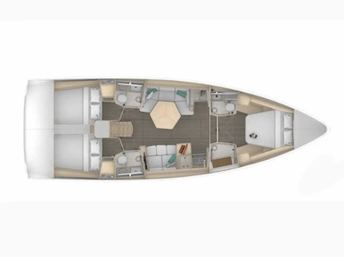 Dufour 44 (2025) in Sicily deck plan