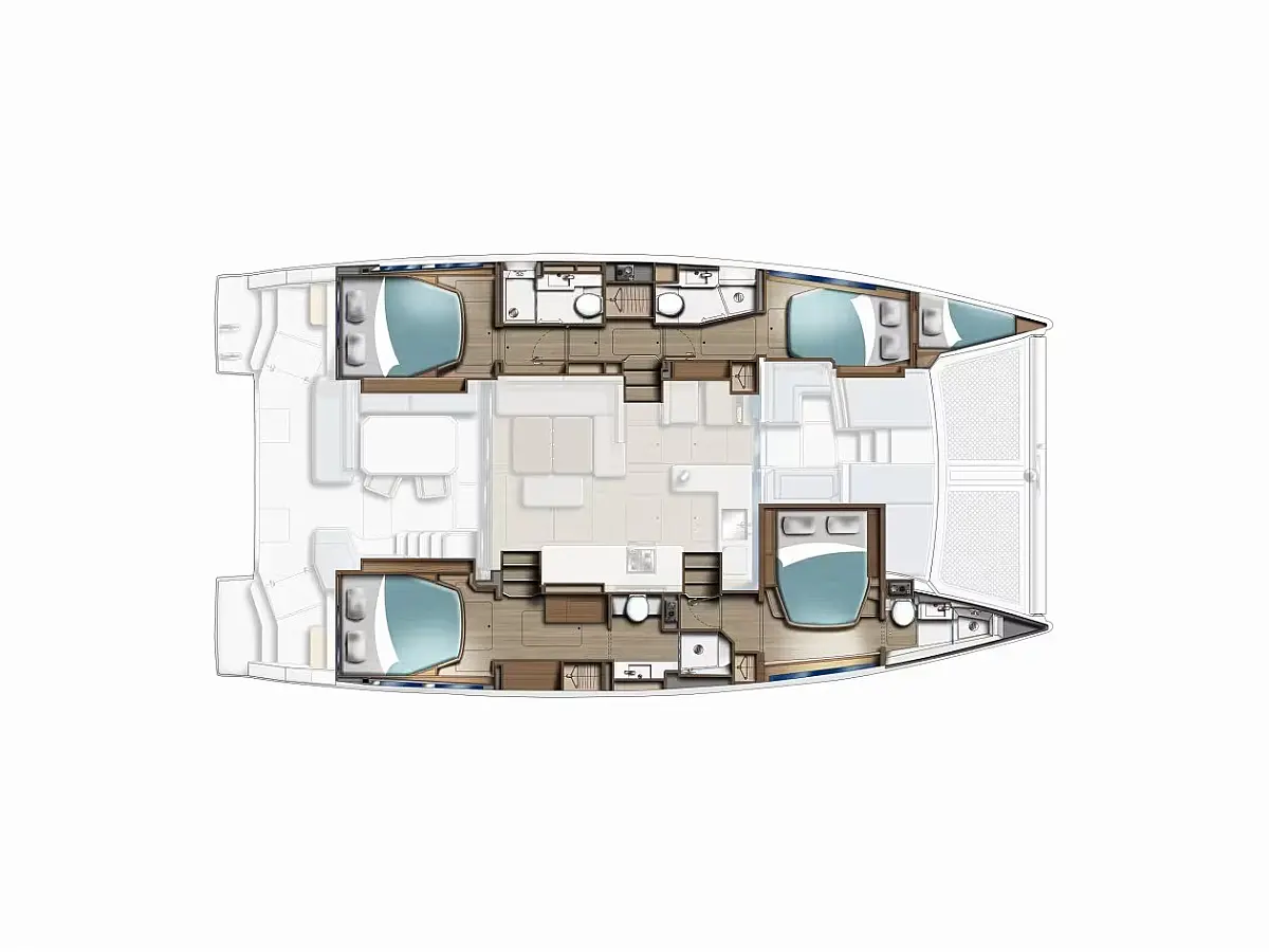 Leopard 46 (2025) in Sicily deck plan