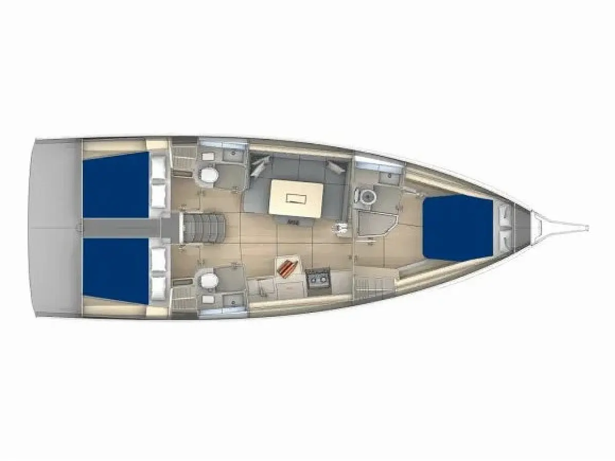 Dufour 41 (2025) in BVI deck plan