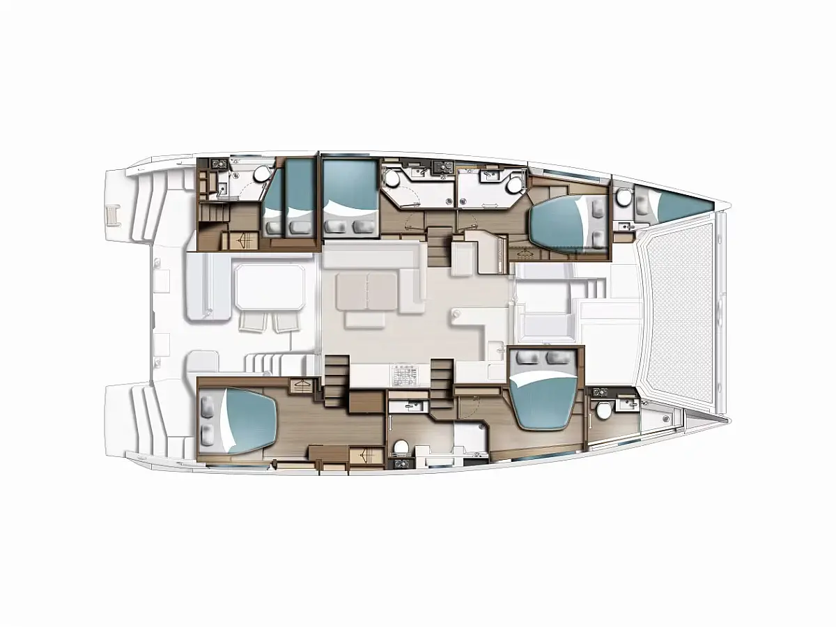 Leopard 52 (2025) in Belize deck plan
