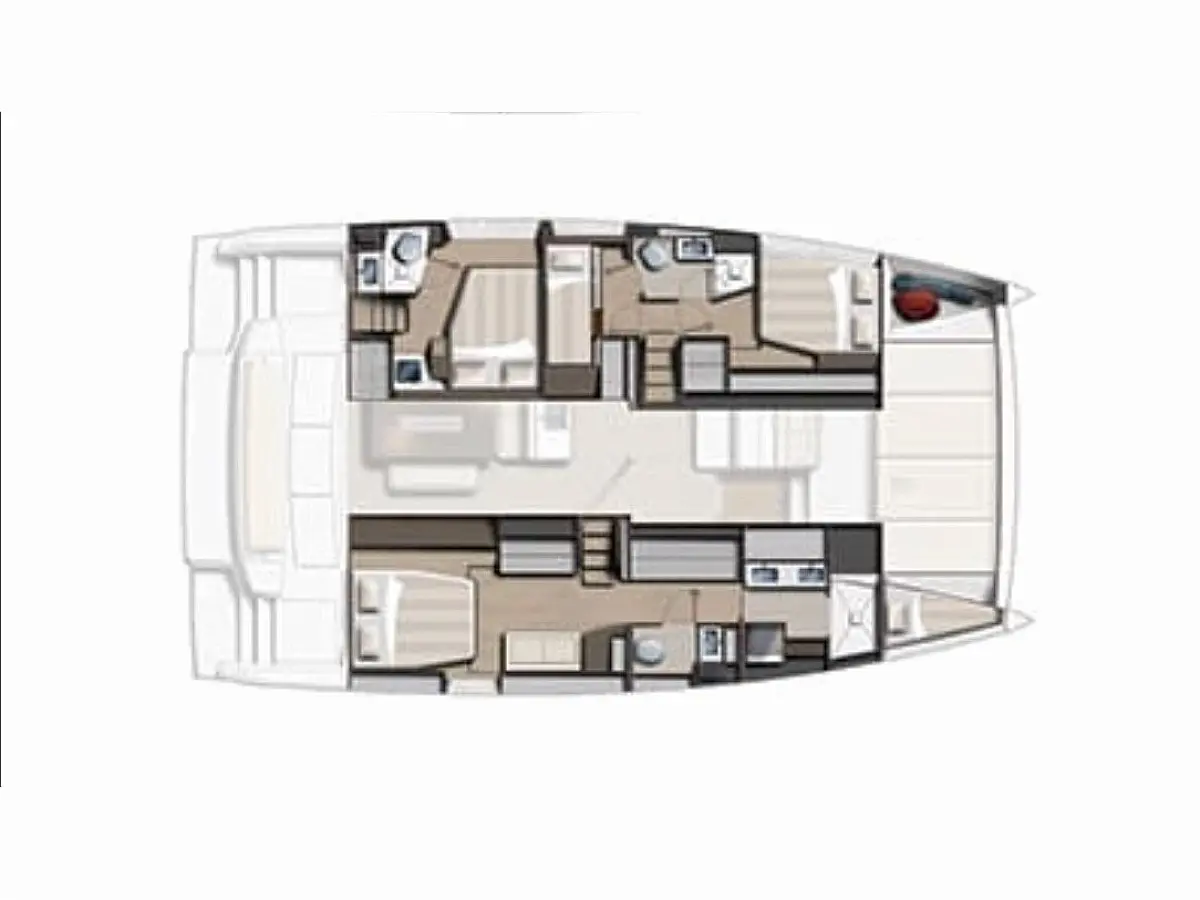 Bali 4.6 (2024) in Split and Trogir deck plan