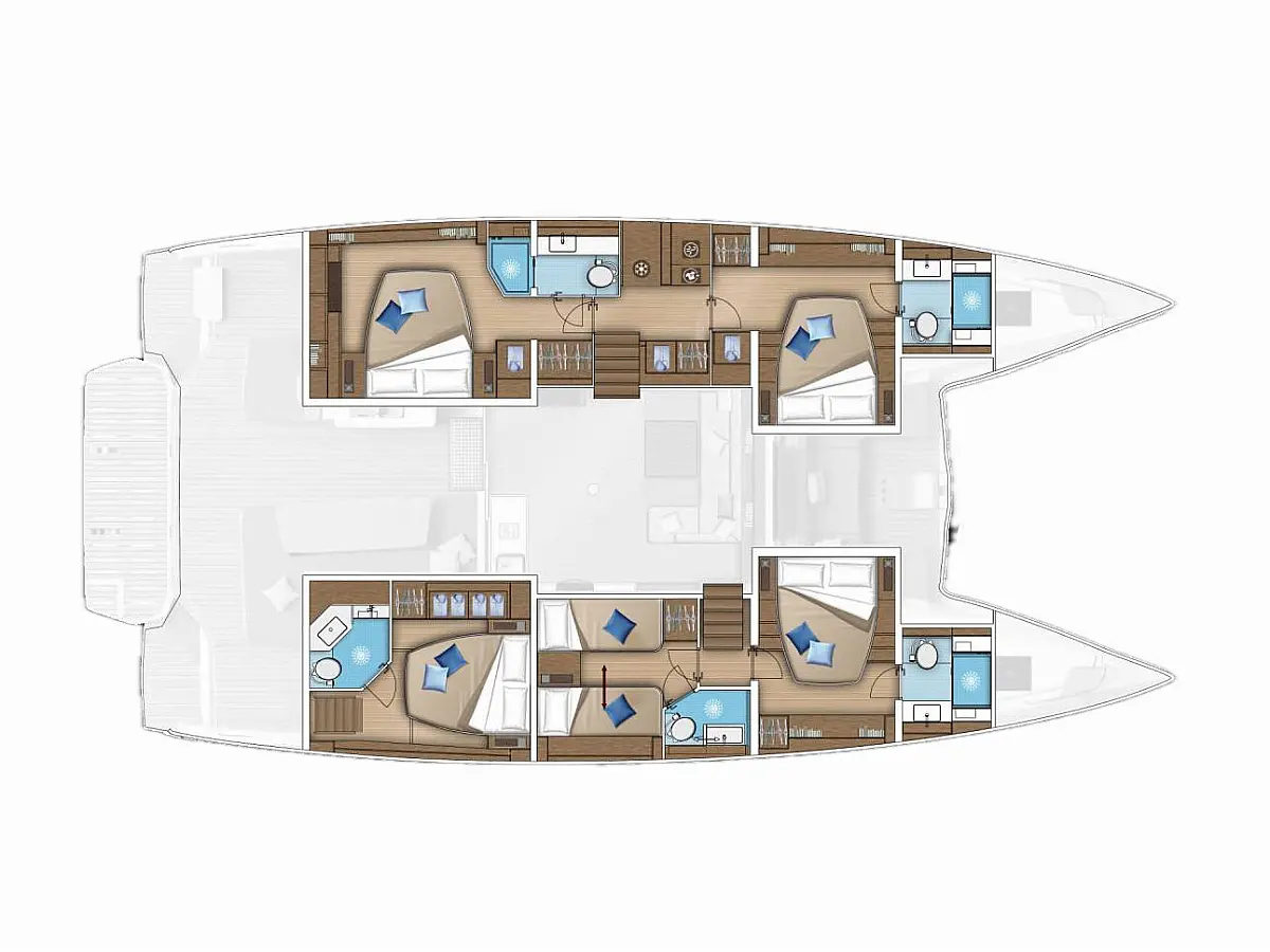 Lagoon 55 (2025) in France deck plan