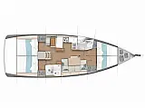 Sun Odyssey 440 (4 cab.) - Layout image